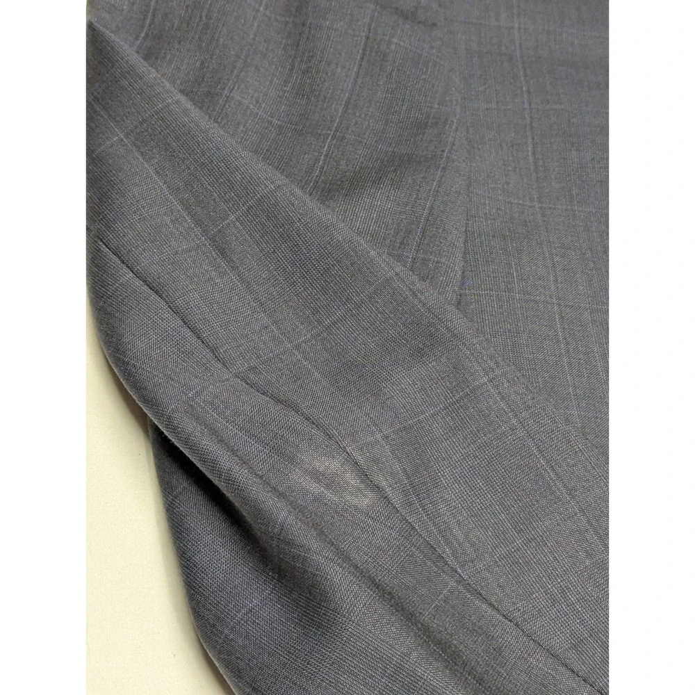 Jos A Bank Signature Collection Wool Blazer 44L Gray Blue Windowpane Sport Coat